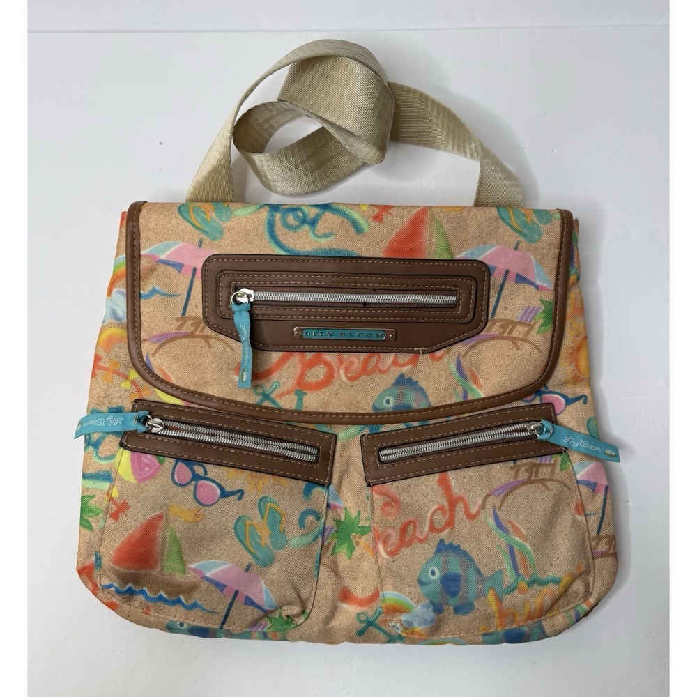 Lily Bloom Mid Crossbody Purse Summer Bag Beach‎ Fish Colors Eco Recycled Fun